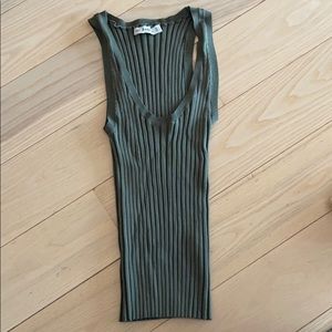 Olive Knit Tank